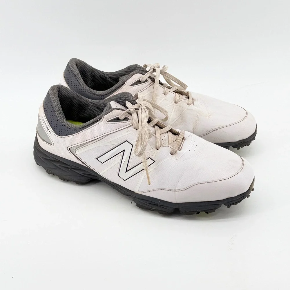 New Balance NBG2005 White Grey Waterproof Spiked Golf Shoes Mens 13 D